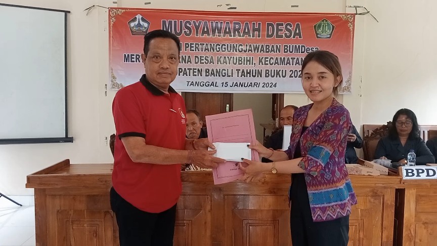 Musyawarah Desa Laporan Pertanggungjawaban Bumdesa Mertha Bhuana Desa Kayubihi Tahun Buku 2023