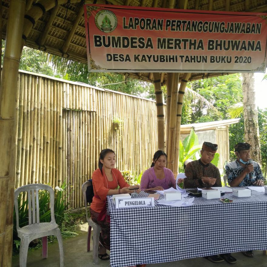 Laporan Pertanggung Jawaban BUMDes Mertha Bhuana Desa Kayubihi Tahun Buku 2020